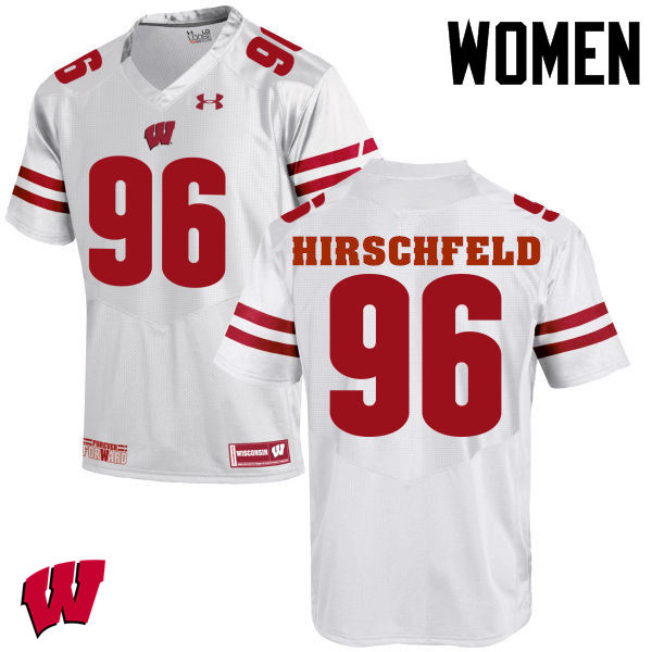 Wisconsin Badgers Women's #96 Billy Hirschfeld NCAA Under Armour Authentic White College Stitched Football Jersey CP40F56WW